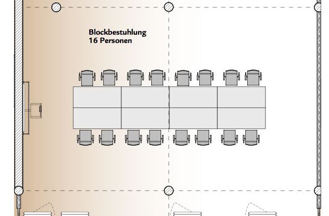 Blockbestuhlung Raum Niederbayern - SVG Seminarraumzentrum