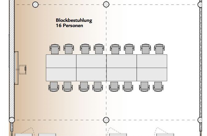 Blockbestuhlung Raum Niederbayern - SVG Seminarraumzentrum